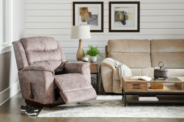 La-Z-Boy Redwood Recliner Pet Friendly Fabric D160462 Mushroom